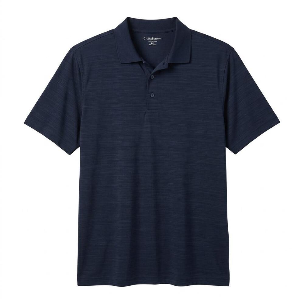 Croft & Barrow Men's Performance Polo Shirt - Navy Heather